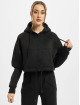Urban Classics Sweat capuche zippé Ladies Oversized Short Raglan noir