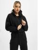 Urban Classics Sweat capuche zippé Ladies Oversized Short Raglan noir