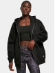 Urban Classics Sweat capuche zippé Ladies Oversized noir