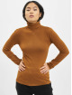 Urban Classics Swetry Ladies Basic Turtleneck brazowy