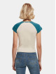 Urban Classics T-paidat Ladies Organic Stretch Short Retro Baseball beige