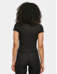 Urban Classics T-paidat Ladies Short Rib musta