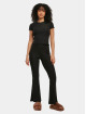 Urban Classics T-paidat Ladies Short Rib musta