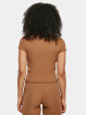 Urban Classics T-paidat Ladies Short Rib ruskea