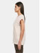Urban Classics T-paidat Ladies Organic Extended Shoulder vaaleanpunainen