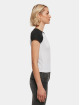 Urban Classics T-paidat Ladies Organic Stretch Short Retro Baseball valkoinen