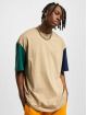 Urban Classics T-Shirt Organic Oversized Colorblock beige
