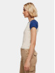 Urban Classics t-shirt Ladies Organic Stretch Short Retro Baseball beige