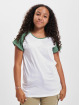 Urban Classics T-shirt Girls Contrast Raglan bianco