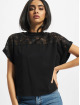 Urban Classics T-Shirt Ladies Short Oversized Lace black