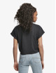 Urban Classics T-Shirt Ladies Short Pigment Dye Cut On Sleeve black