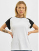 Urban Classics T-Shirt Contrast Raglan blanc