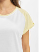 Urban Classics T-Shirt Ladies Contrast Raglan blanc