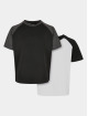 Urban Classics T-Shirt Boys Raglan Contrast 2-Pack blanc