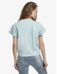 Urban Classics T-Shirt Ladies Short Pigment Dye Cut On Sleeve blau