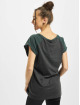 Urban Classics T-Shirt Ladies Contrast Raglan grau
