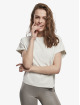Urban Classics t-shirt Ladies Short Pigment Dye Cut On Sleeve grijs