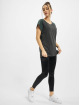 Urban Classics T-Shirt Ladies Contrast Raglan gris