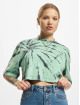 Urban Classics t-shirt Ladies Oversized Cropped Tie Dye groen