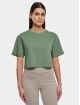 Urban Classics T-Shirt Ladies Short Oversize grün