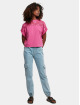 Urban Classics T-Shirt Ladies Short Oversized Lace magenta