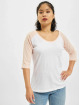 Urban Classics T-Shirt manches longues Ladies 3/4 Contrast Raglan blanc