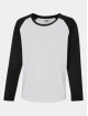 Urban Classics T-Shirt manches longues Girls Contrast Raglan blanc