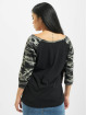 Urban Classics T-Shirt manches longues Ladies 3/4 Contrast Raglan noir