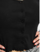 Urban Classics T-Shirt manches longues Ladies Cropped Rib Cardigan noir