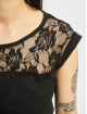 Urban Classics T-Shirt Ladies Top Laces noir