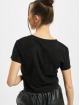 Urban Classics T-Shirt Ladies Cropped Peached Rib noir