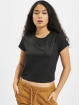 Urban Classics T-Shirt Ladies Stretch Pattern Cropped Tee noir