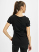 Urban Classics T-Shirt Ladies Lace Shoulder Striped Tee noir