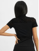 Urban Classics T-Shirt Ladies Flock Lace Turtleneck Tee noir