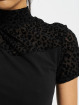 Urban Classics T-Shirt Ladies Flock Lace Turtleneck Tee noir