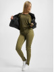 Urban Classics T-Shirt Ladies Shoulder Zip High Low olive