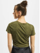 Urban Classics T-Shirt Ladies Cropped Peached Rib Tee olive