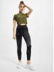 Urban Classics T-Shirt Ladies Cropped Peached Rib Tee olive