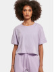Urban Classics T-Shirt Ladies Short Oversized purple