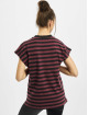 Urban Classics T-Shirt Ladies Y/D Stripe Tee red
