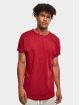 Urban Classics t-shirt Long Shaped Turnup rood