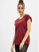 Urban Classics T-Shirt Ladies Organic Extended Shoulder Tee rouge