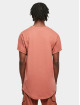Urban Classics T-Shirt Long Shaped Turn Up rouge