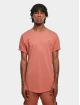 Urban Classics T-Shirt Long Shaped Turn Up rouge