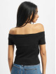 Urban Classics T-Shirt Ladies Off Shoulder Rib schwarz