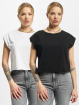 Urban Classics T-Shirt Ladies Organic Short 2-Pack schwarz