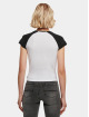 Urban Classics t-shirt Ladies Organic Stretch Short Retro Baseball wit