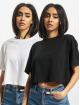 Urban Classics t-shirt Ladies Short Oversized 2-Pack zwart