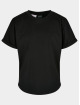 Urban Classics t-shirt Boys Long Shaped Turnup zwart