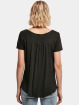Urban Classics t-shirt Ladies Viscose Button Up zwart